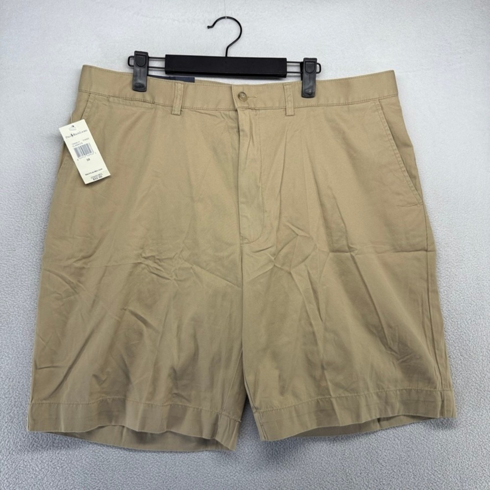 Vintage Ralph Lauren Shorts Mens 38 Tan Chino Classic Fit Cotton Deadstock Golf